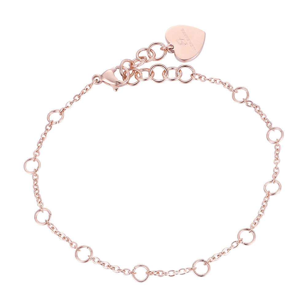 BRACELET FEMME EN ACIER ROSE IP