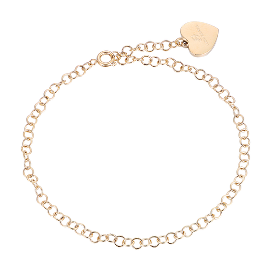 BRACELET FEMME EN ACIER AVEC CERCLES EN OR IP