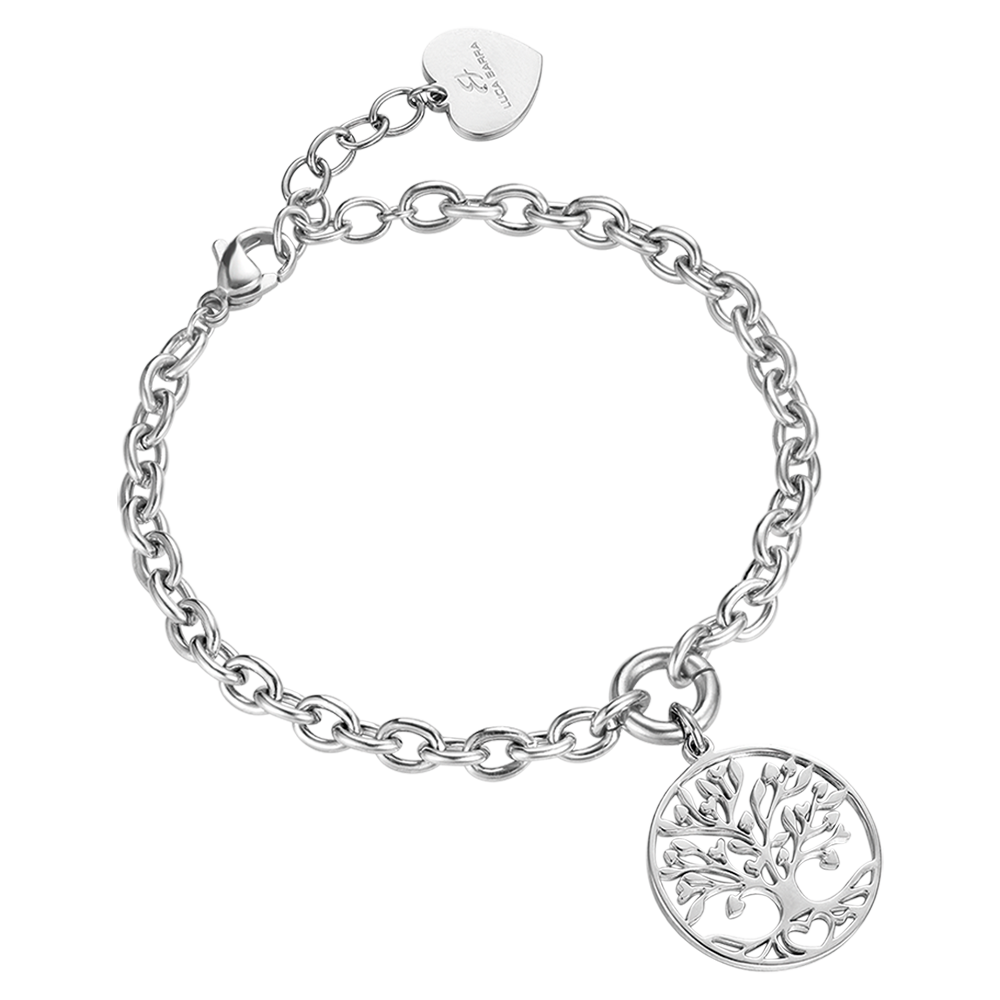 BRACELET FEMME EN ACIER AVEC PENDENTIF ARBRE DE VIE