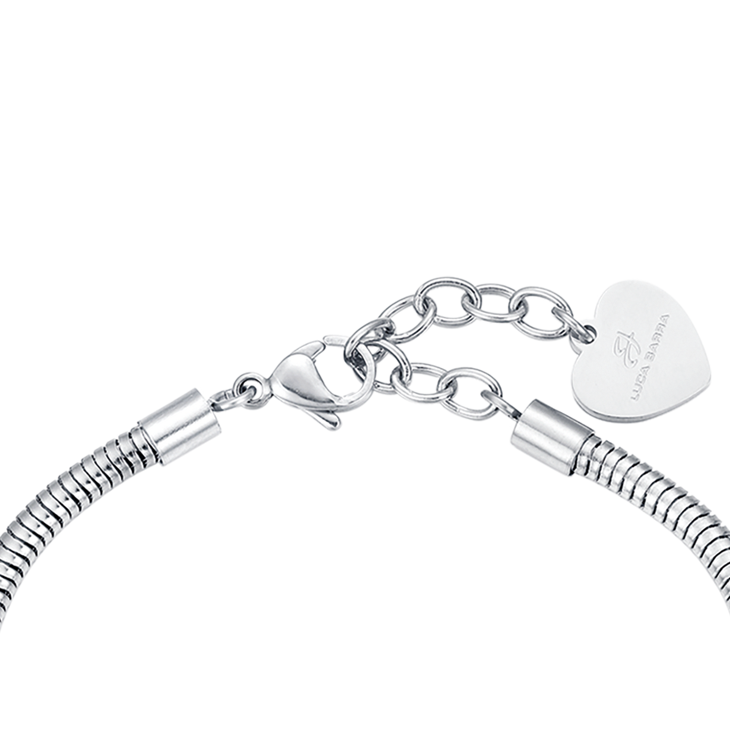 BRACELET POUR FEMME EN ACIER AVEC PAPILLON ET CRISTAUX BLANCS