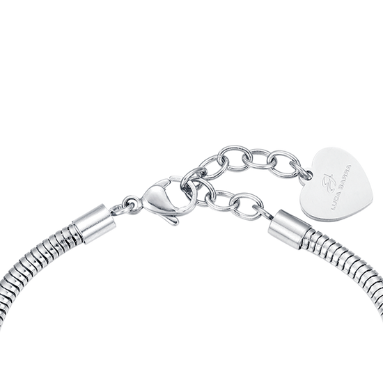 BRACELET POUR FEMME EN ACIER AVEC PAPILLON ET CRISTAUX BLANCS