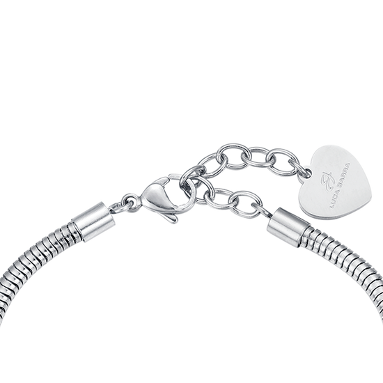 BRACELET FEMME EN ACIER ÉTOILÉ AVEC CRISTAUX BLANCS