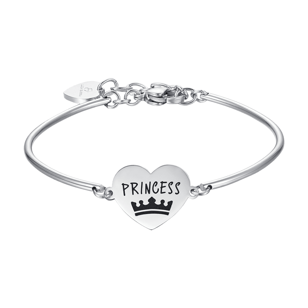 BRACELET EN ACIER POUR FEMME AVEC INSCRIPTION "PRINCESSE