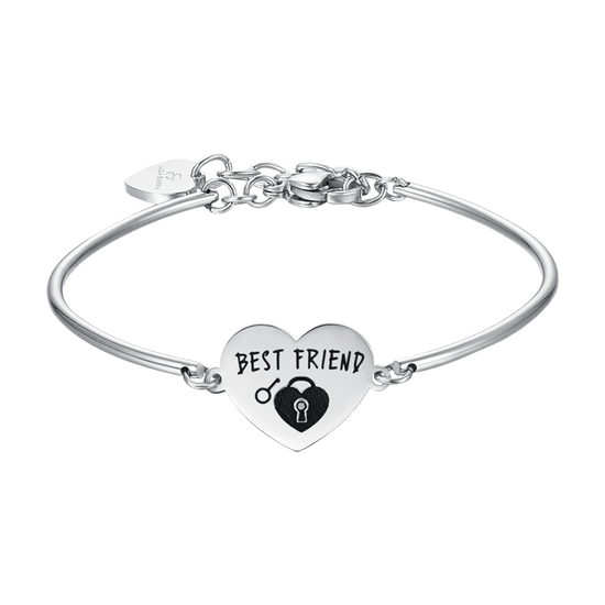 BRACELET EN ACIER POUR FEMMES AVEC INSCRIPTION "MEILLEURE AMIE