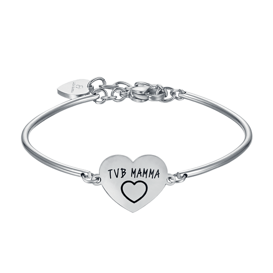 BRACELET FEMME EN ACIER AVEC INSCRIPTION TVB MUM