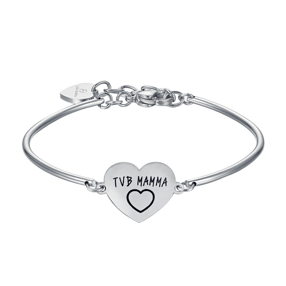 BRACELET FEMME EN ACIER AVEC INSCRIPTION TVB MUM