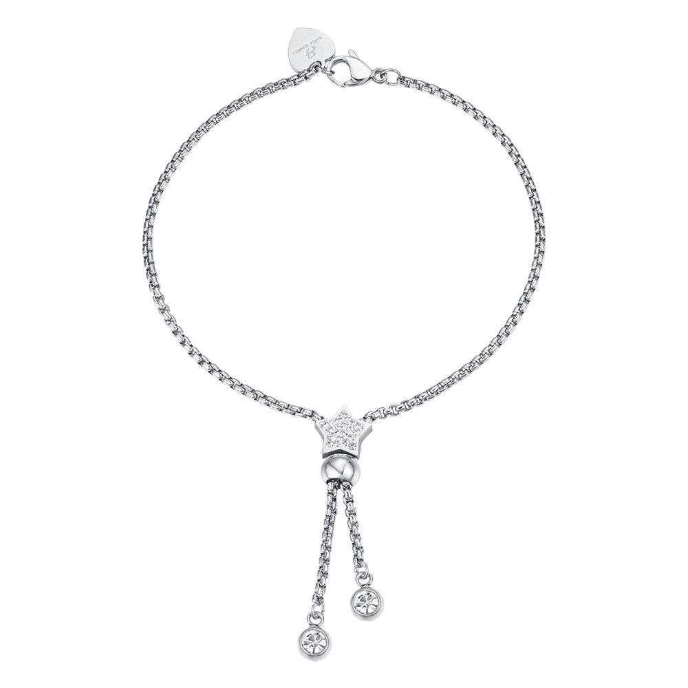 BRACELET ACIER AVEC ÉTOILE AVEC CRISTAUX BLANCS Luca Barra