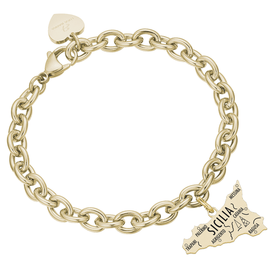 SICILY BRACELET ACIER PLAQUÉ OR POUR FEMME