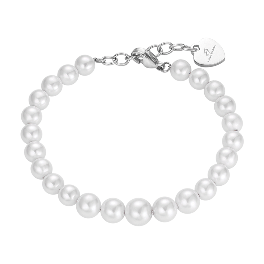 BRACELET DE PERLES BLANCHES POUR FEMMES