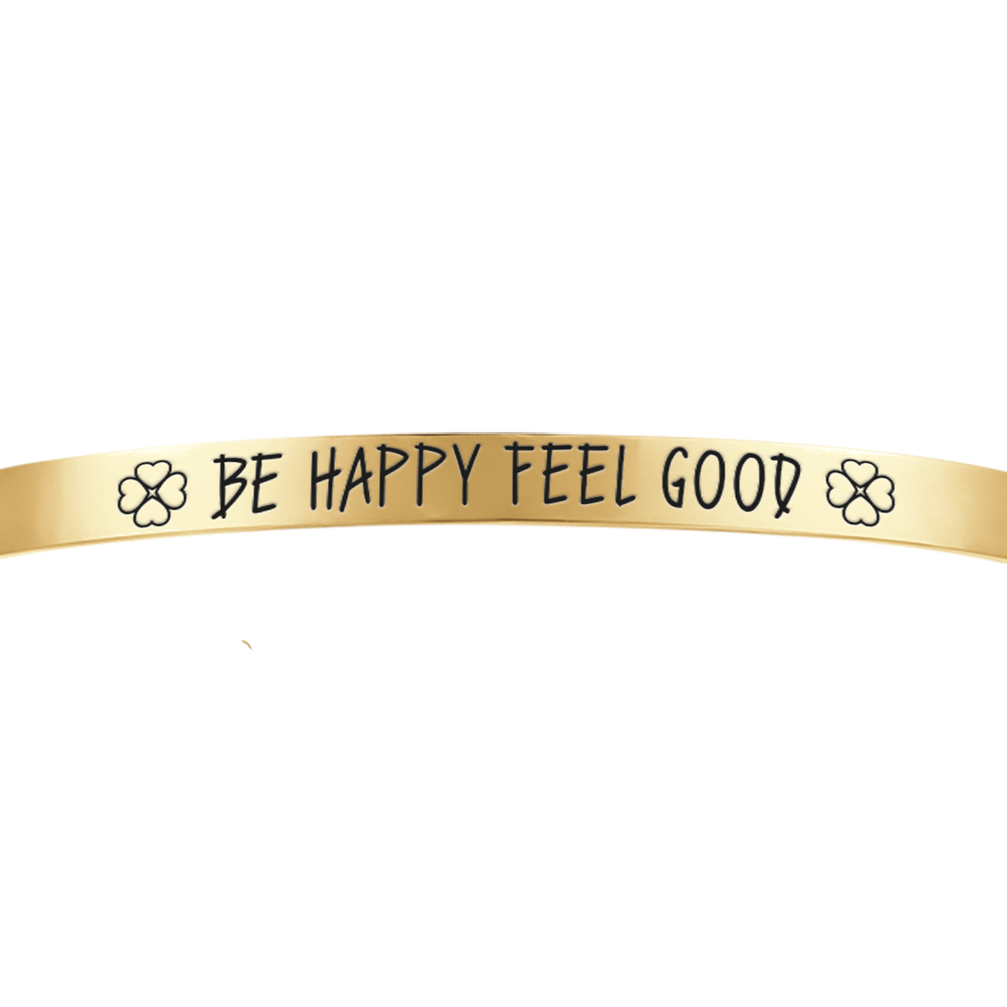 BE HAPPY FEEL GOOD BRACELET POUR FEMMES EN ACIER ET OR