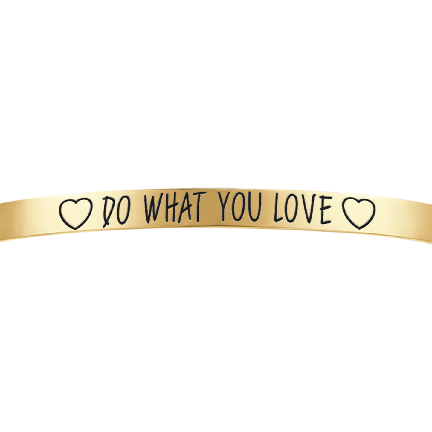 BRACELET EN ACIER PLAQUÉ OR DO WHAT YOU LOVE