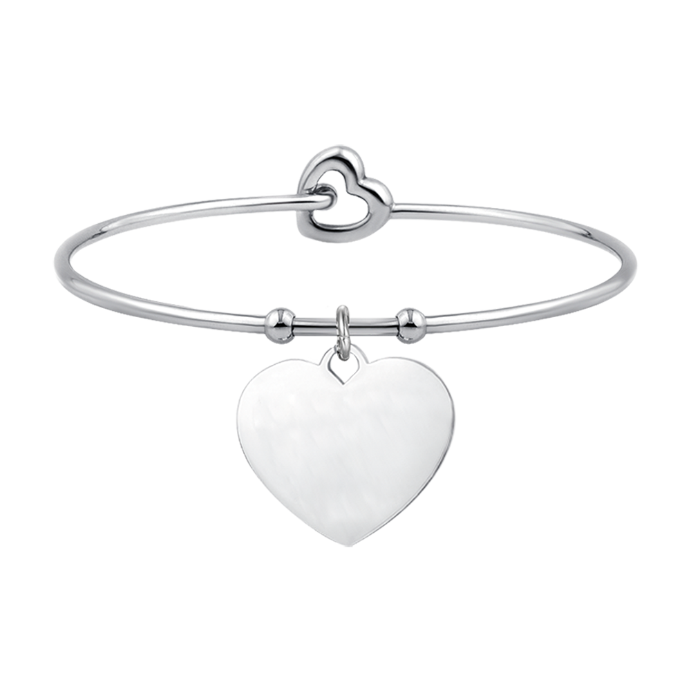 BRACELET COEUR PERSONNALISÉ EN ACIER POUR FEMME