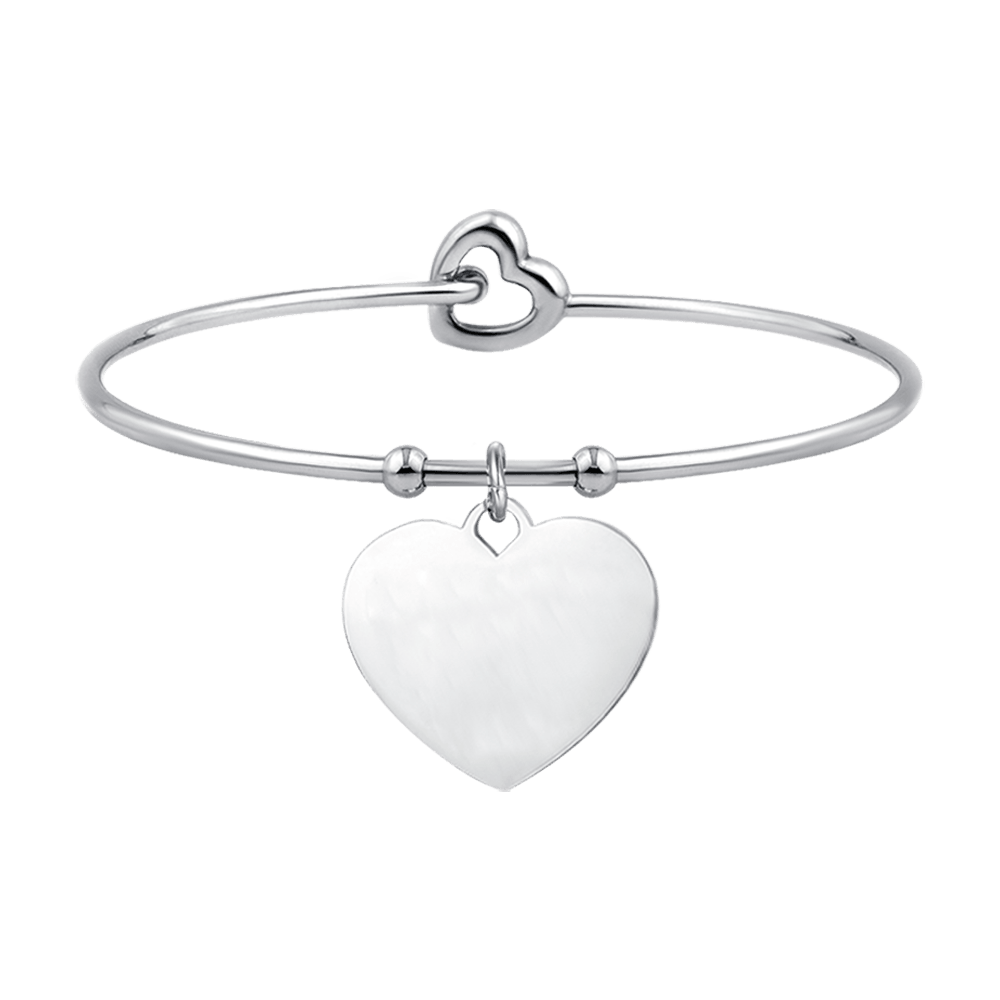 BRACELET PERSONNALISÉ POUR FEMME EN ACIER AVEC COEUR Luca Barra