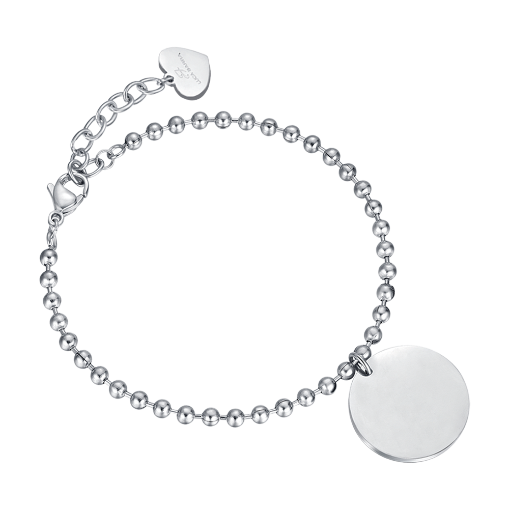 BRACELET PERSONNALISÉ EN ACIER POUR FEMMES AVEC PLAQUE