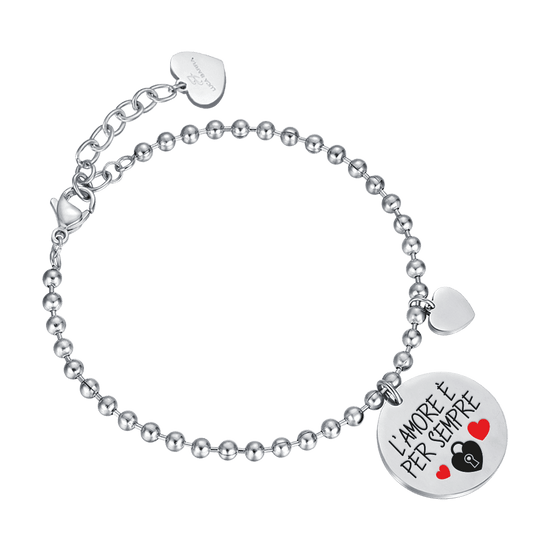 BRACELET EN ACIER POUR FEMMES LOVE IS FOREVER