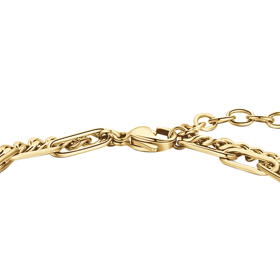 BRACELET POUR FEMME EN ACIER PLAQUÉ OR AVEC CŒURS ET ÉTOILES