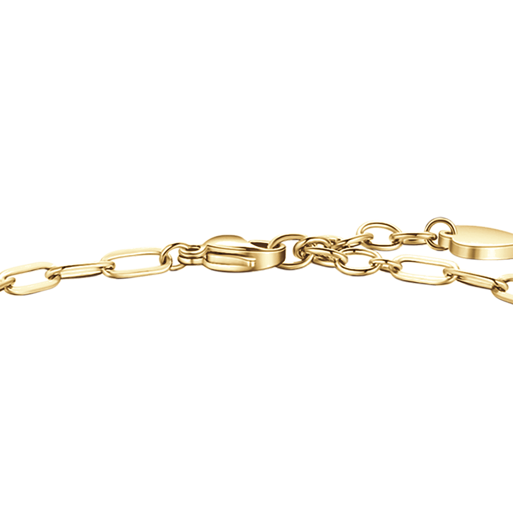 BRACELET POUR FEMME EN ACIER PLAQUÉ OR AVEC CŒUR, CHAUSSURE ET ÉTOILE