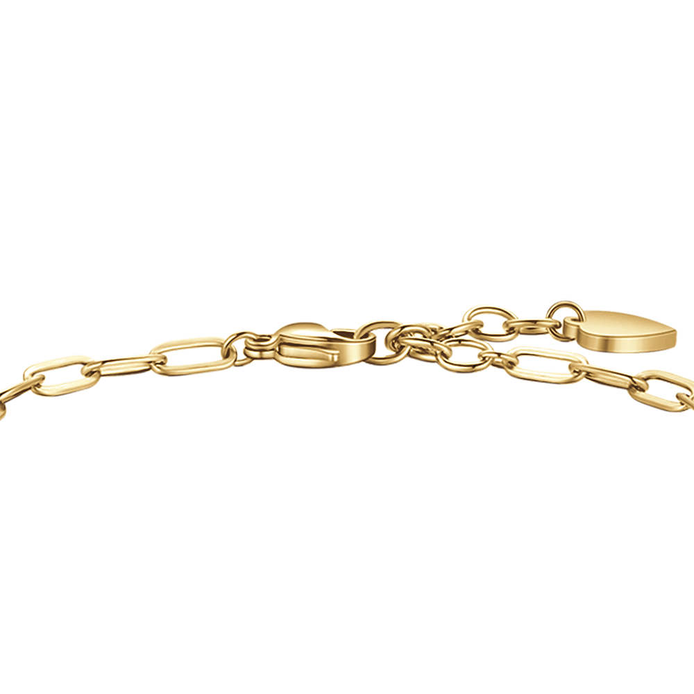 BRACELET POUR FEMME EN ACIER PLAQUÉ OR AVEC LUNE, HIBOU ET ÉTOILE