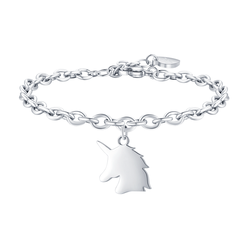 BRACELET EN ACIER POUR FEMMES AVEC LICORNE