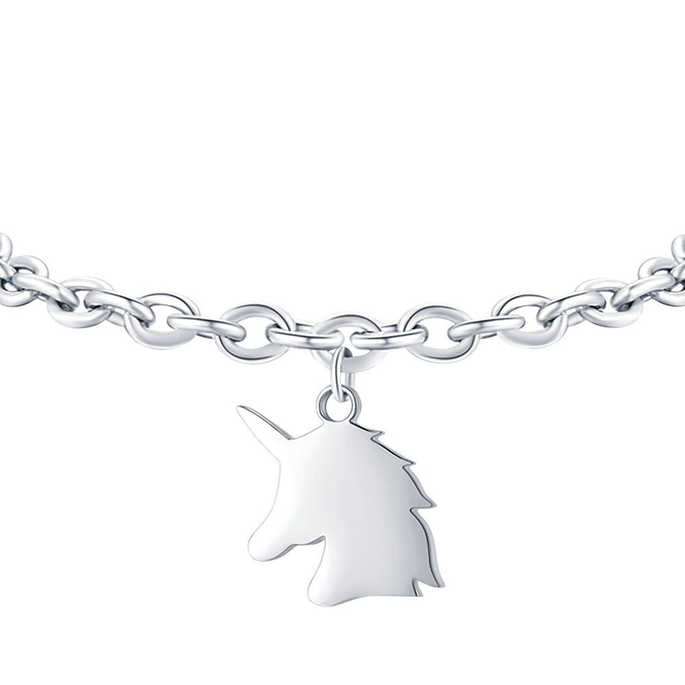 BRACELET EN ACIER POUR FEMMES AVEC LICORNE