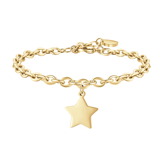 BRACELET POUR FEMME EN ACIER PLAQUÉ OR AVEC ÉTOILE