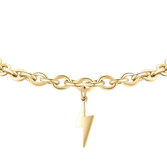 BRACELET POUR FEMME EN ACIER PLAQUÉ OR AVEC ÉCLAIR