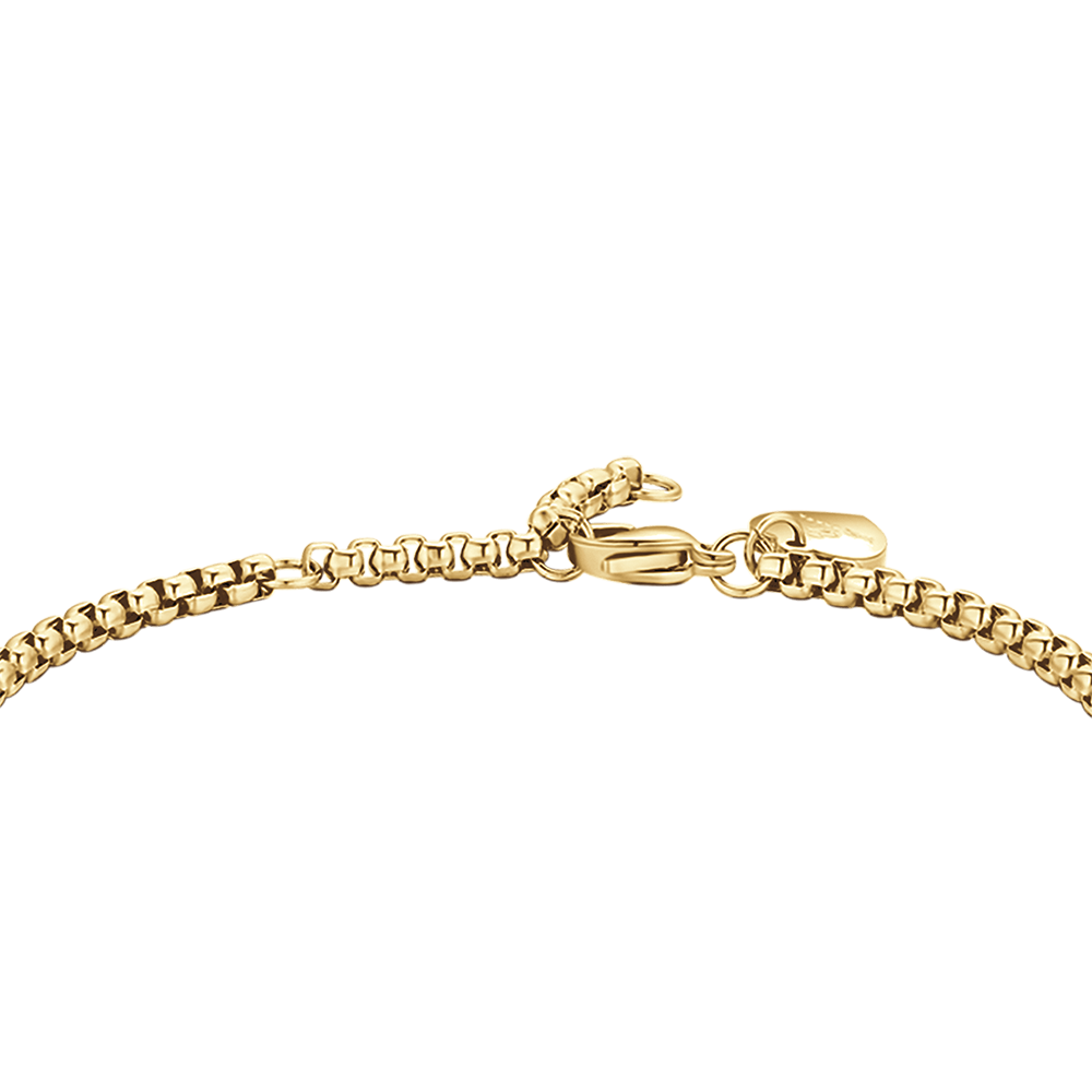 BRACELET FEMME EN ACIER PLAQUÉ OR AVEC ANNEAU