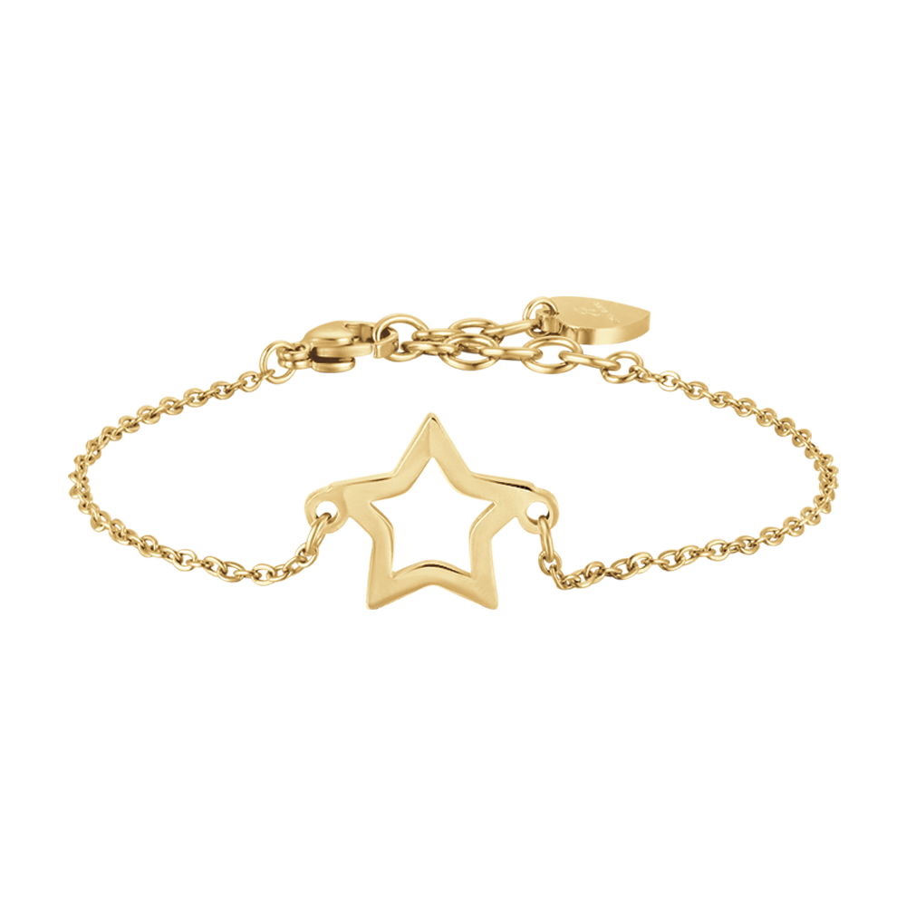 BRACELET POUR FEMME EN ACIER PLAQUÉ OR HOLLOW STAR