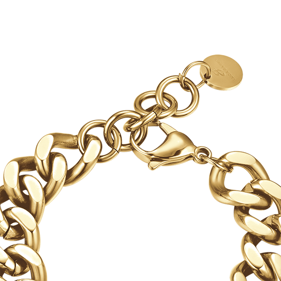 BRACELET POUR FEMME EN ACIER PLAQUÉ OR ET CRISTAL BLANC