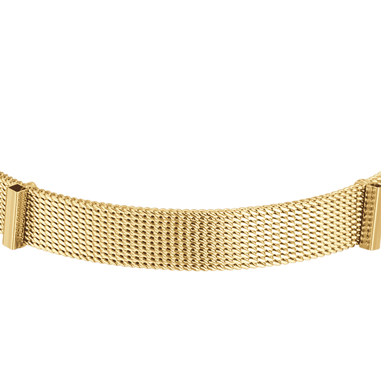 BRACCIALE DONNA PERSONALIZZATO IN ACCIAIO IP GOLD MAGLIA MILANO