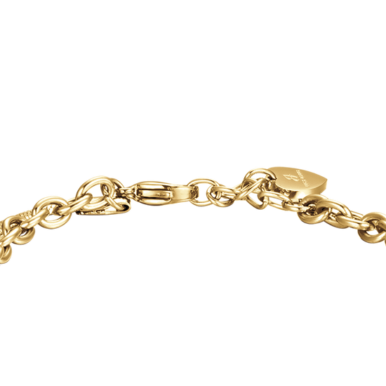 BRACELET FEMME EN ACIER DORÉ IP AVEC ÉTOILE ET CERCLE