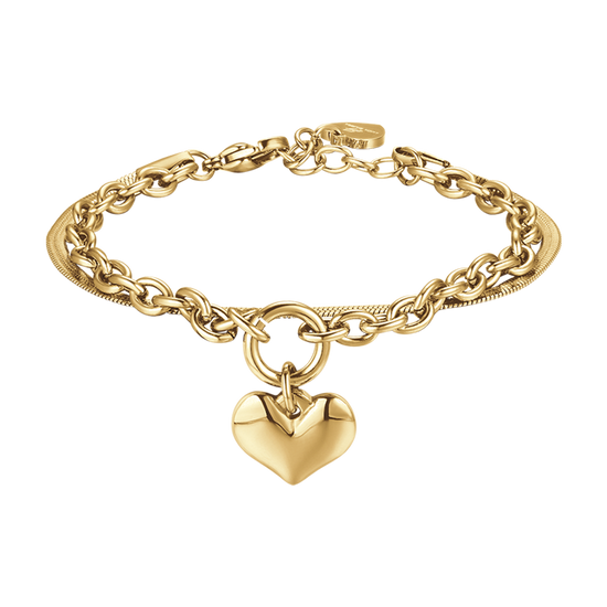 BRACCIALE DONNA IN ACCIAIO CON CUORE