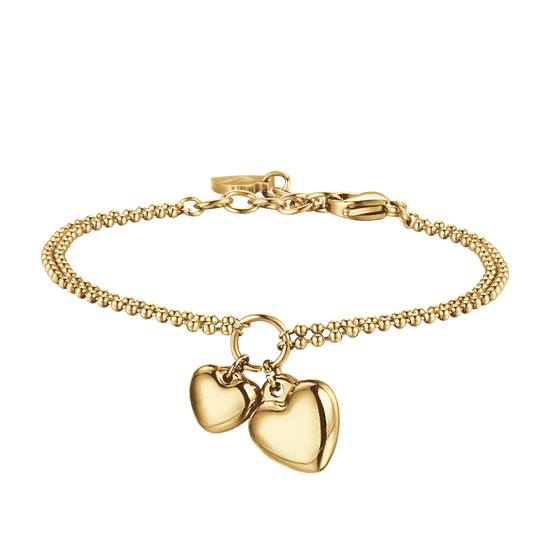 BRACCIALE DONNA IN ACCIAIO CON CUORI DI GRANDEZZE DIVERSE