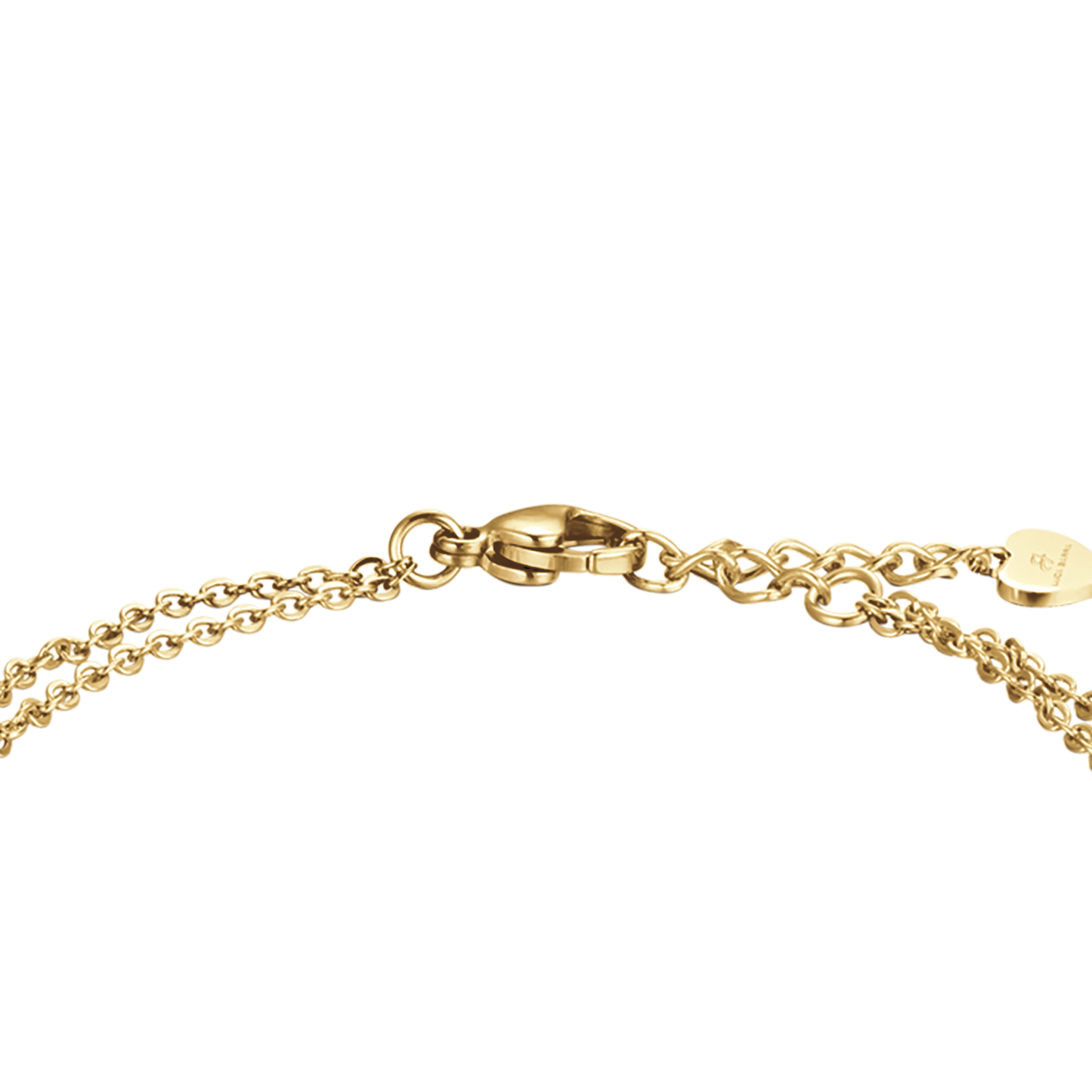 BRACELET POUR FEMME EN ACIER ET OR IP AVEC TRÈFLE À QUATRE FEUILLES ET CRISTAUX