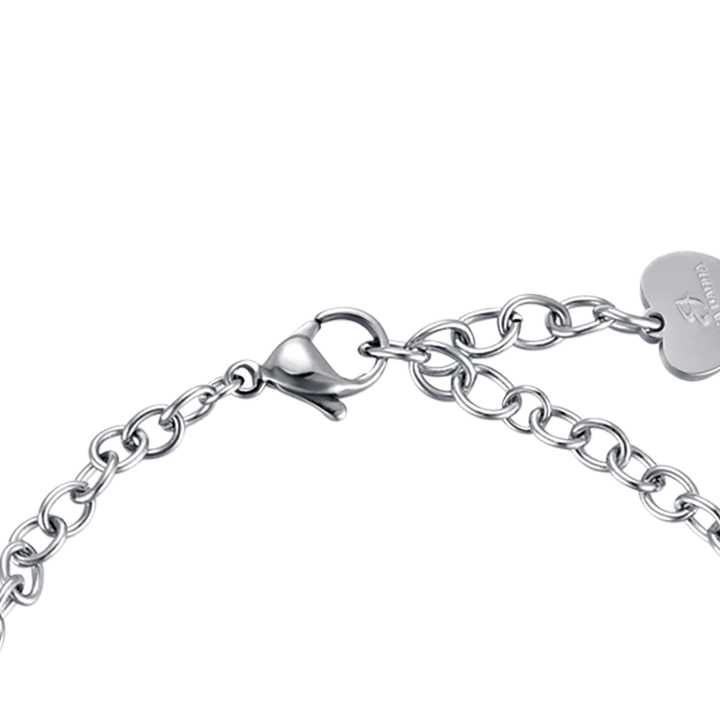 BRACELET ACIER POUR FEMME AVEC CRISTAUX ROSES