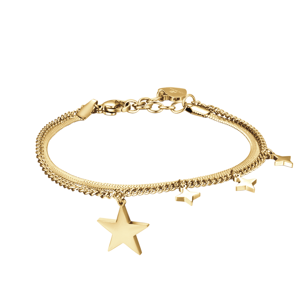 IP BRACELET FEMME EN ACIER DORÉ AVEC ÉTOILE