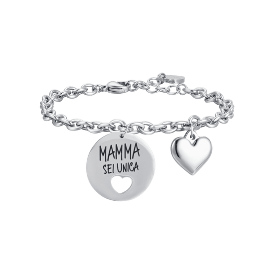 BRACELET EN ACIER POUR FEMME "MUM YOU'RE UNIQUE" (MAMAN TU ES UNIQUE)