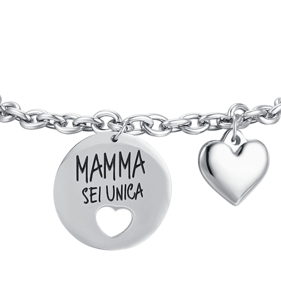 BRACELET EN ACIER POUR FEMME "MUM YOU'RE UNIQUE" (MAMAN TU ES UNIQUE)