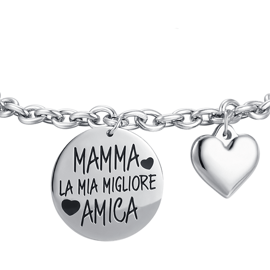 BRACELET EN ACIER POUR FEMMES MAMAN TU ES MA MEILLEURE AMIE