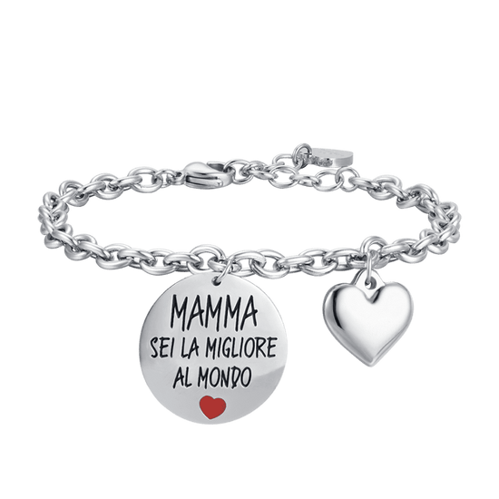 BRACELET EN ACIER POUR FEMMES MUM TU ES LA MEILLEURE AU MONDE