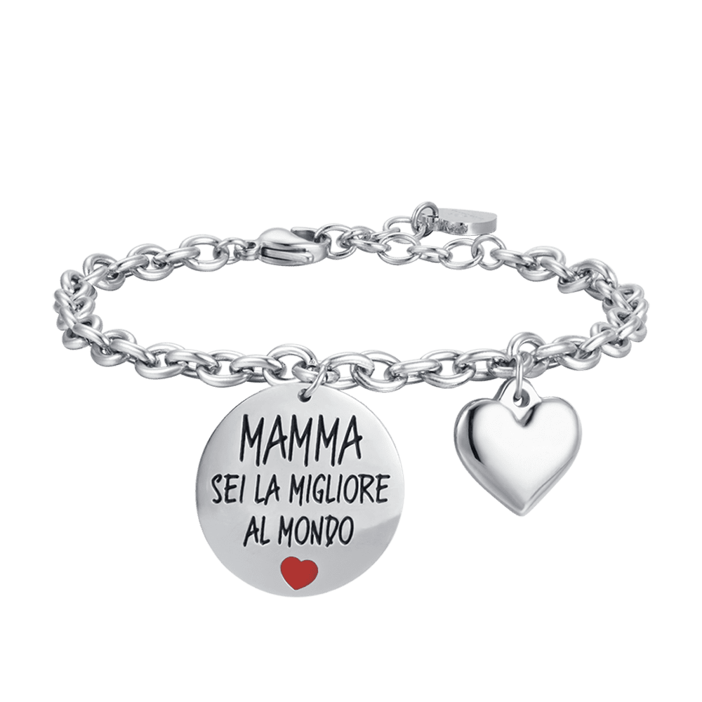 BRACELET EN ACIER POUR FEMMES MUM TU ES LA MEILLEURE AU MONDE