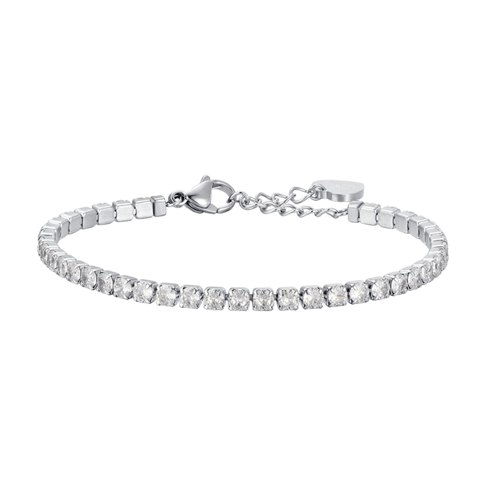 BRACELET TENNIS POUR FEMME EN ACIER AVEC CRISTAUX BLANCS Luca Barra