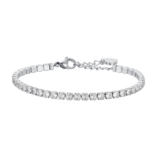 BRACELET TENNIS POUR FEMME EN ACIER AVEC CRISTAUX BLANCS Luca Barra