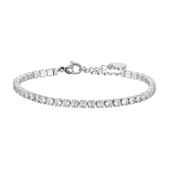 BRACELET TENNIS POUR FEMME EN ACIER AVEC CRISTAUX BLANCS