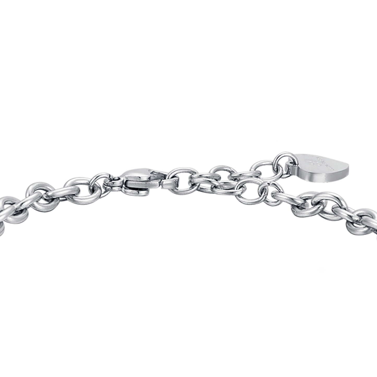 BRACELET FEMME EN ACIER AVEC FLEUR DE VIE AVEC CRISTAUX BLANCS