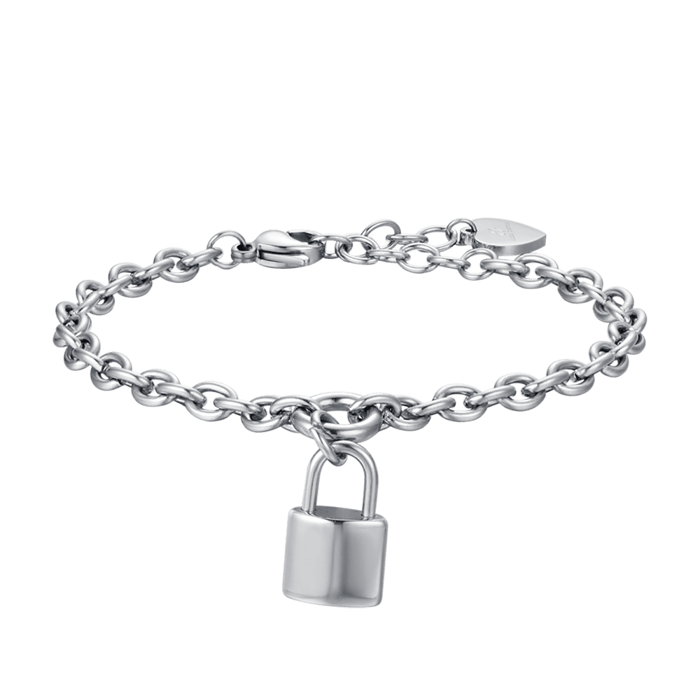 BRACELET EN ACIER POUR FEMME AVEC CADENAS