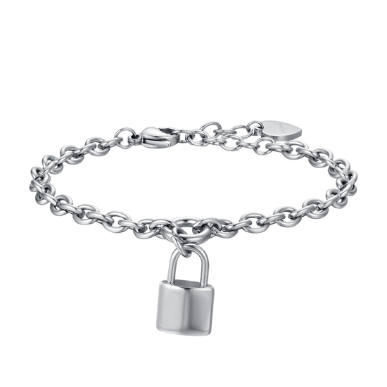 BRACELET EN ACIER POUR FEMME AVEC CADENAS