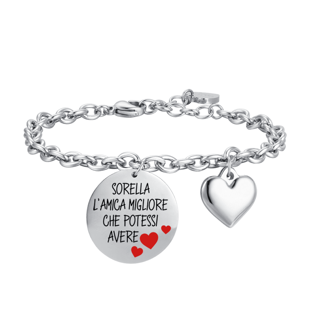 BRACELET DE SOEUR EN ACIER POUR FEMMES LA MEILLEURE AMIE QUE VOUS PUISSIEZ AVOIR