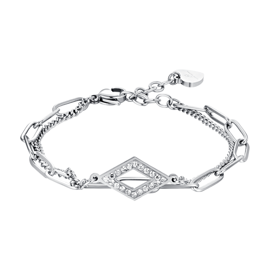 BRACELET POUR FEMME EN ACIER ET OR IP AVEC CRISTAUX BLANCS