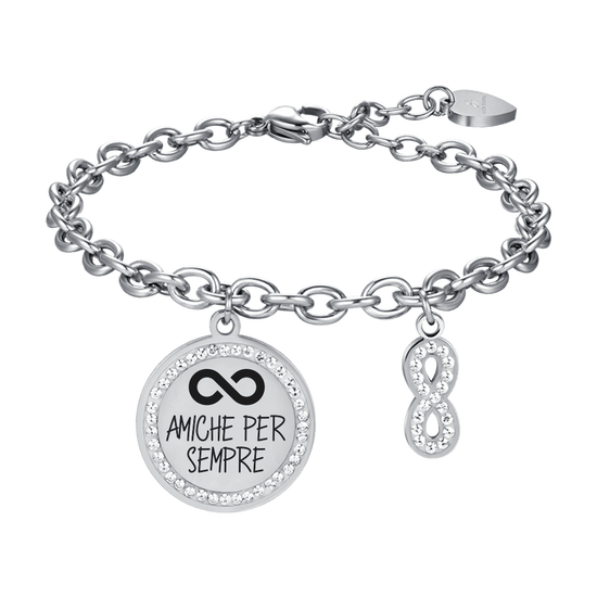 BRACELET EN ACIER POUR FEMME "FRIEND FOREVER" (AMIE POUR TOUJOURS)